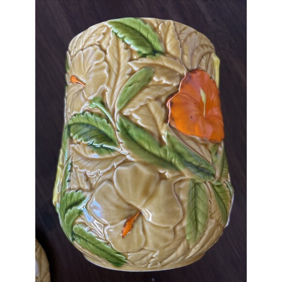 Vintage Fred Roberts Daisy &Co 3D Floral MCM Retro Lidded Canister 70s Grannycor - Picture 6 of 9